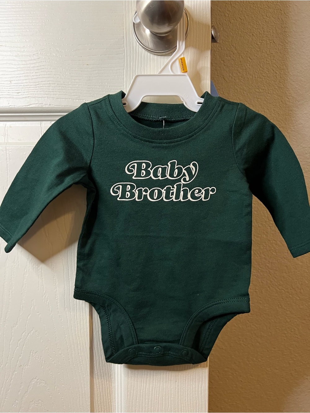 Carter's Dark Green Newborn Long Sleeve Onesie